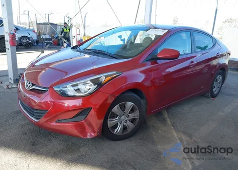2016 Hyundai Elantra Se из США, поврежденный, VIN 5NPDH4AE5GH778920